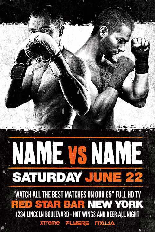Free Boxing Sport Flyer Template