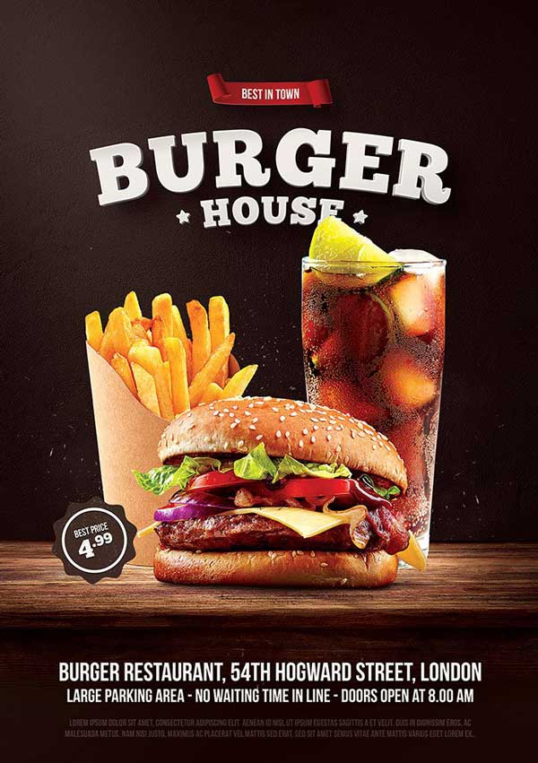 Burger PSD Flyer and Menu Template