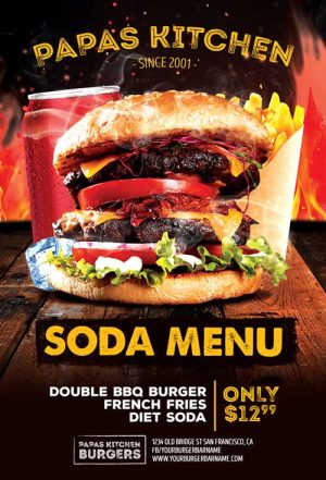 Burger and Fries Special Flyer Template
