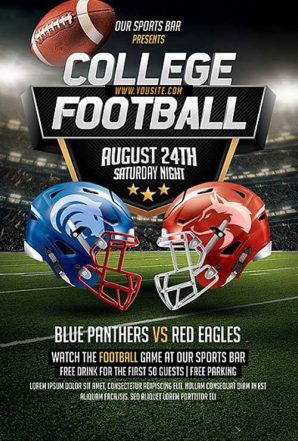 College Football Event Flyer Template