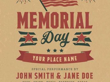 Memorial Day Event Flyer and Poster Template