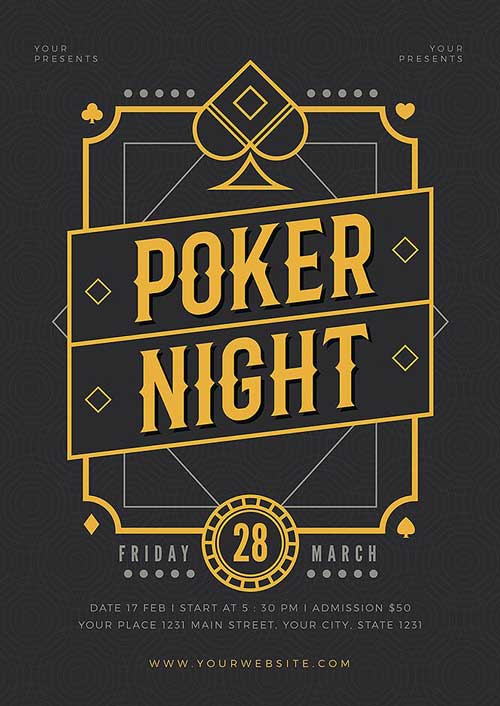Poker Night Event Flyer Template