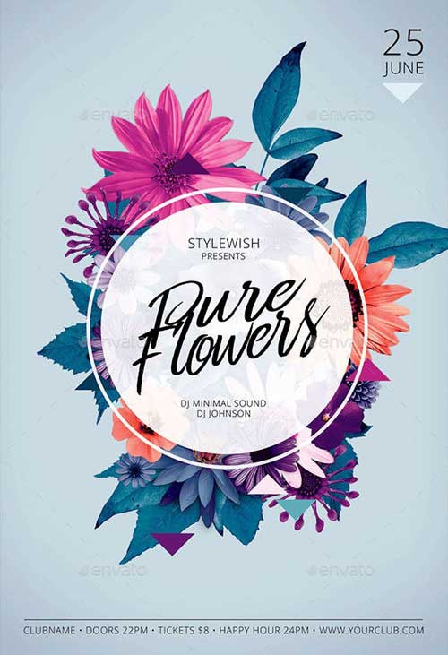 Pure Flowers Flyer Template