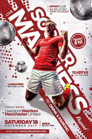 Soccer Madness Sports Flyer Template