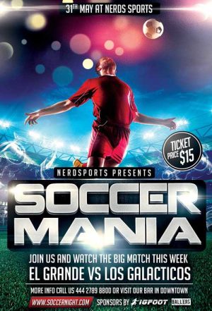 Soccer Mania Sports Flyer Template
