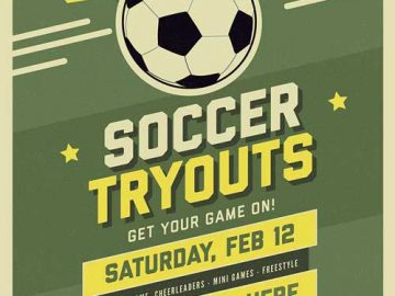 Soccer Tryout Flyer and Poster Template