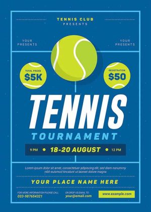 Tennis Tournament Event Flyer Template