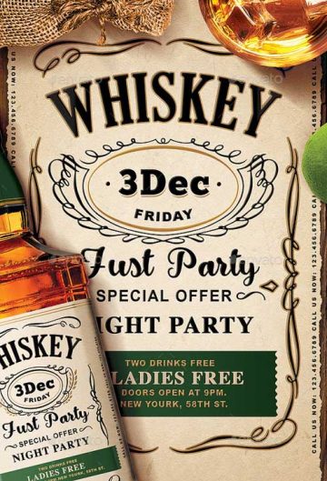 Whiskey Party Flyer Template