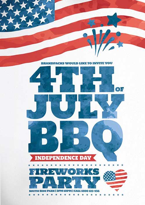 4th Of July Barbecue Flyer Template
