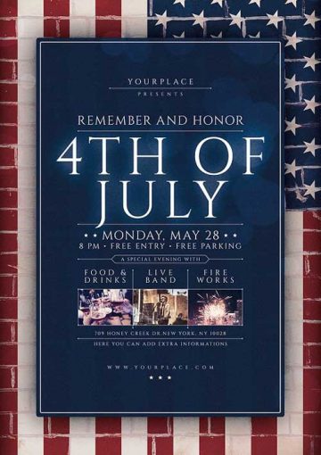 4th of July Celebration Flyer and Poster Template