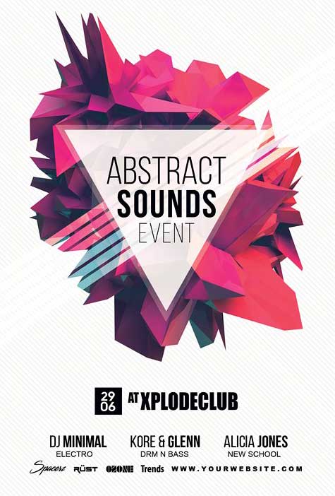 Abstract Minimal Electro Flyer Template