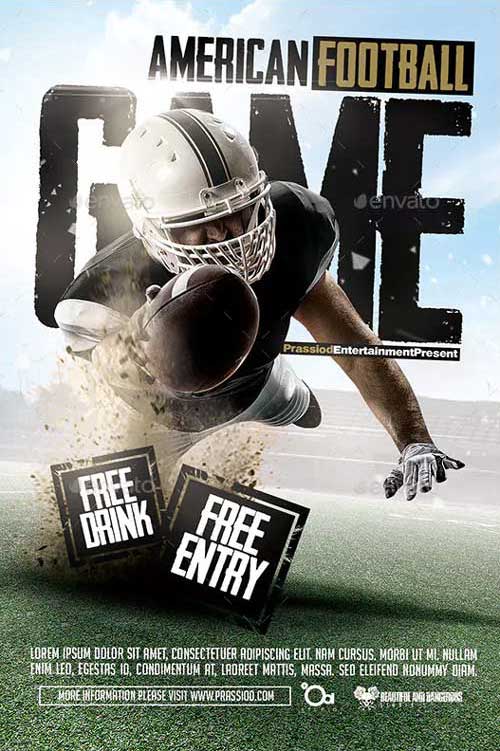 American Football Game Flyer Template