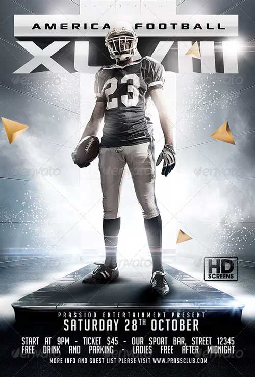 American Football Super Bowl Event Flyer Template