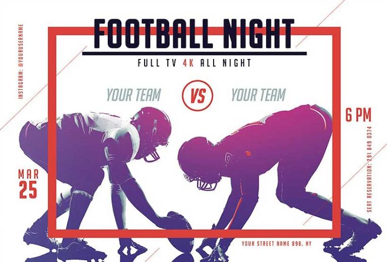 American Football Super Bowl Flyer Template