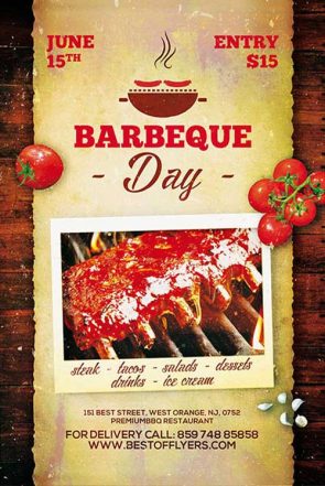 BBQ Day Free Poster Template