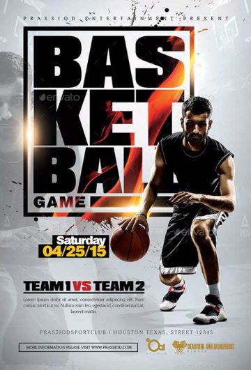Basketball Game Event Flyer Template