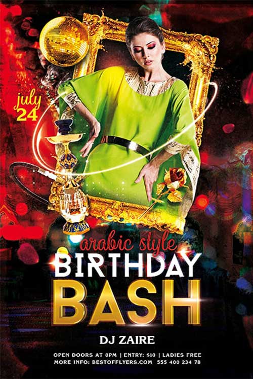 Birthday Bash Free PSD Flyer Template
