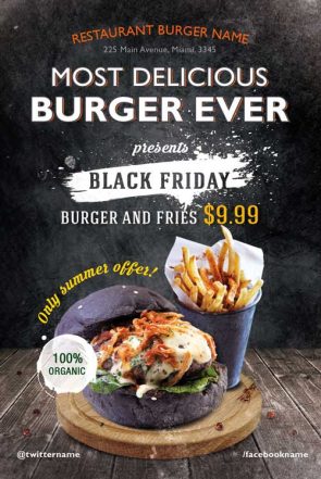 Burger Restaurant Free Flyer Template
