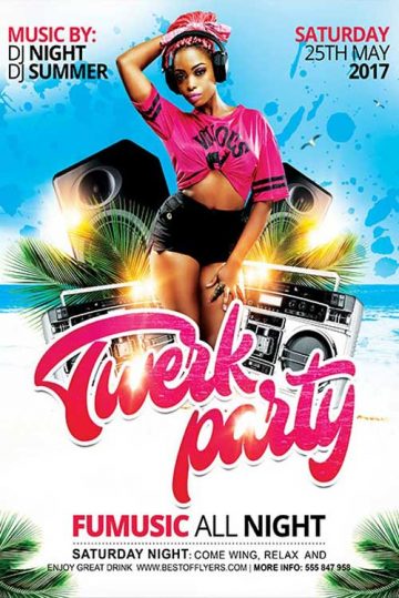 Club Party Free Flyer and Poster Template