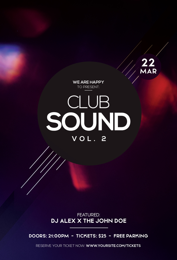 Club Sound Free Flyer Template