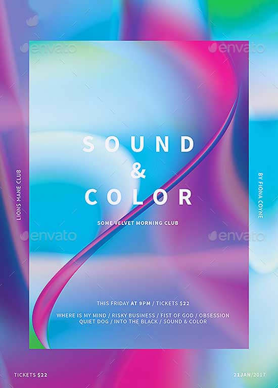 Color Sound Poster and Flyer Template