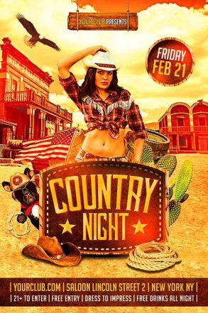 Country Night Event Flyer Template