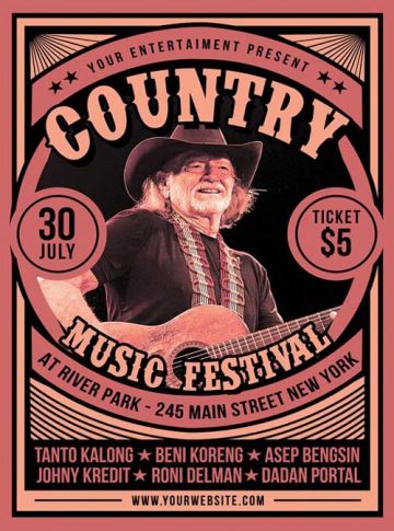 Country Music Festival Flyer Template