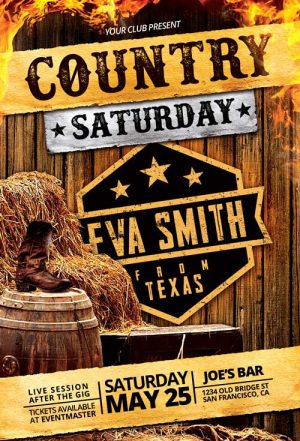 Country Saturday Flyer Template