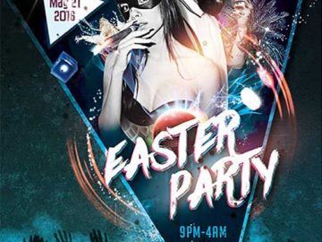 Easter Club Party Free Flyer Template