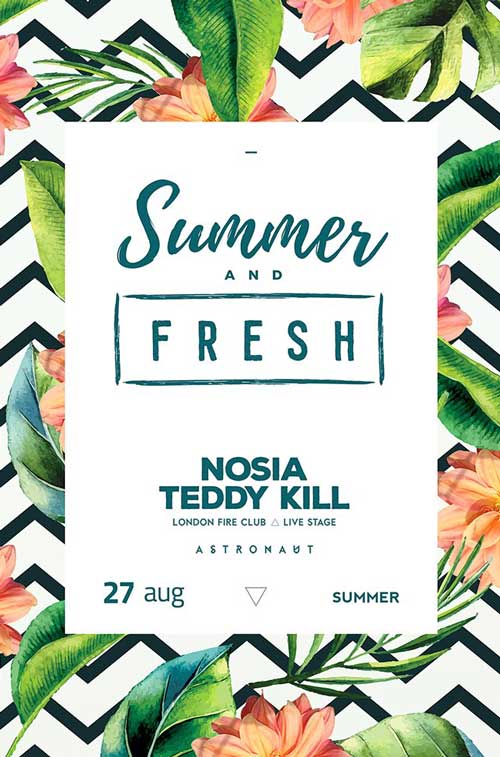 Fresh Summer Party Flyer Template