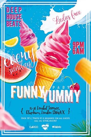 Funny Yummy Party Free Flyer Template