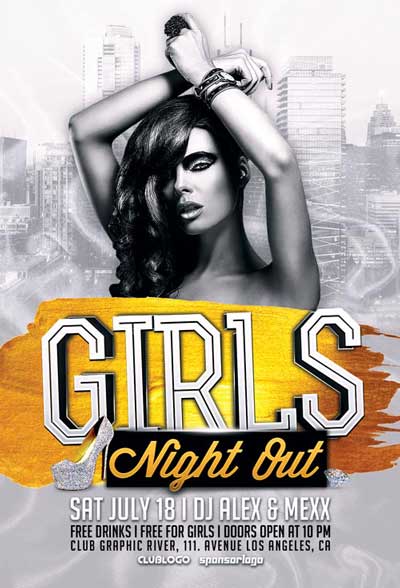 Girls Night Out Vol 2 Free Flyer Template