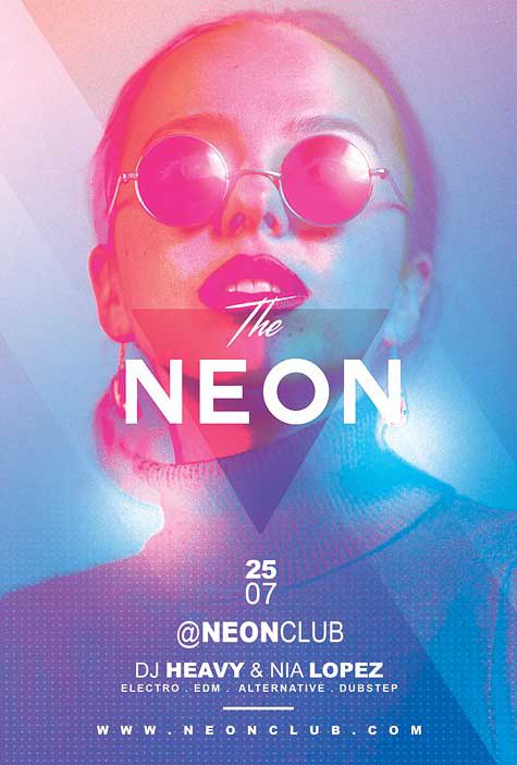 Glossy Neon Flyer Template