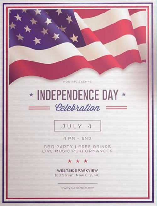 Download The Independence Day Celebration Flyer Template   FFFLYER