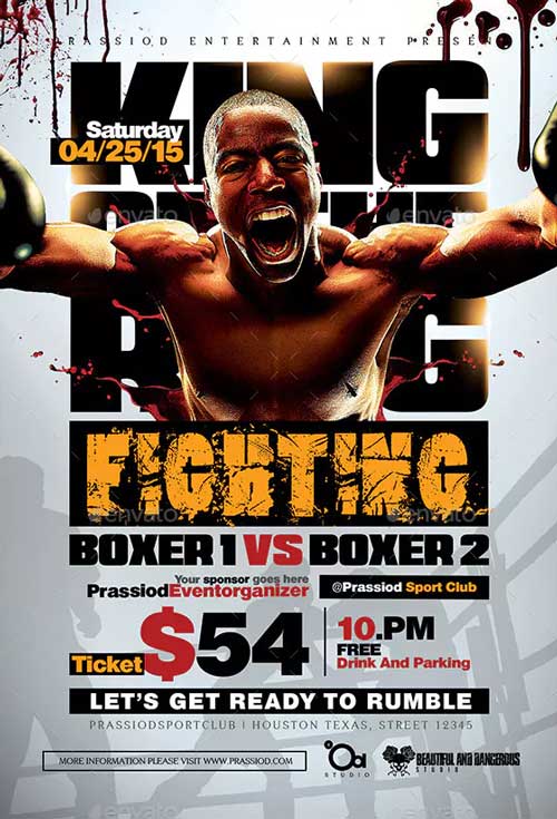 King Of The Ring Flyer Template