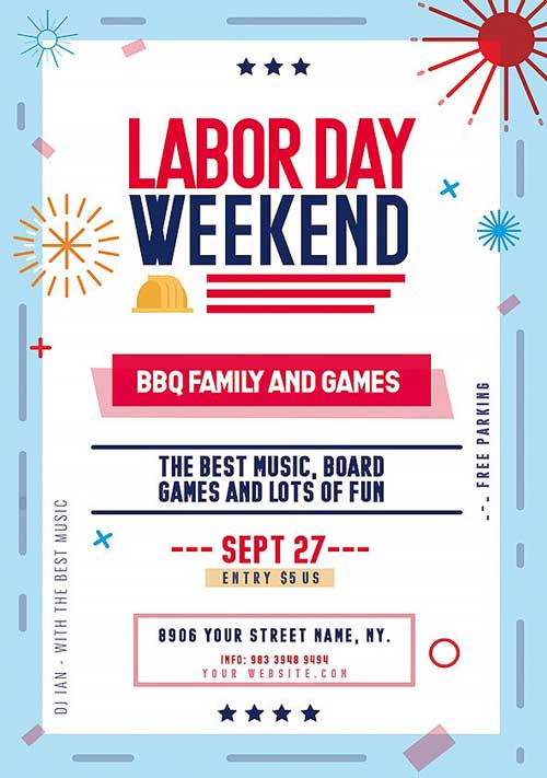 Labor Day Weekend Flyer Template