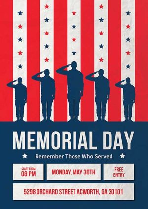 Memorial Day Celebration Event Flyer Template