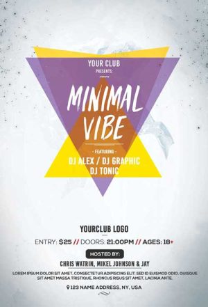 Minimal Vibes Free PSD Flyer Template
