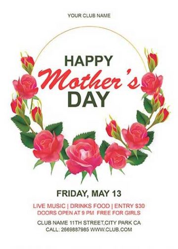 Mother's Day Invitation Flyer Template