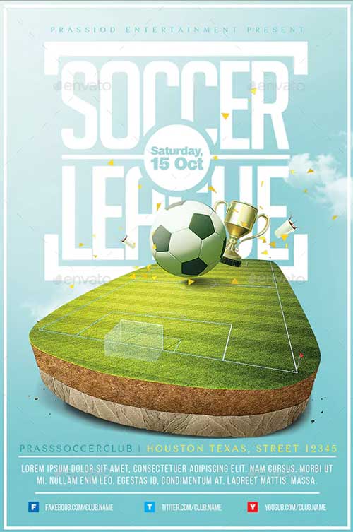 Soccer Match League Flyer Template