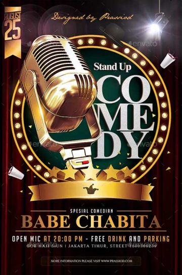 Stand Up Comedy Night Flyer Template