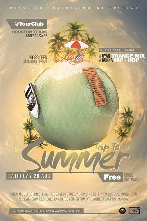 Trip To Summer Flyer Template