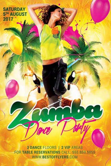 Zumba Dance Free Flyer and Poster Template