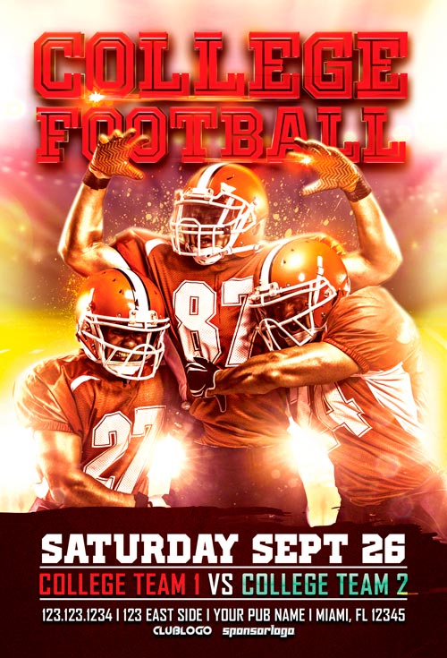 College Football Flyer Template