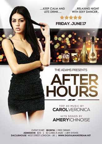After Hours Party Free Flyer Template