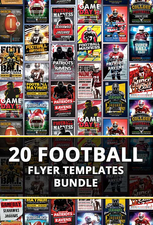20 Football Flyer Mega Bundle