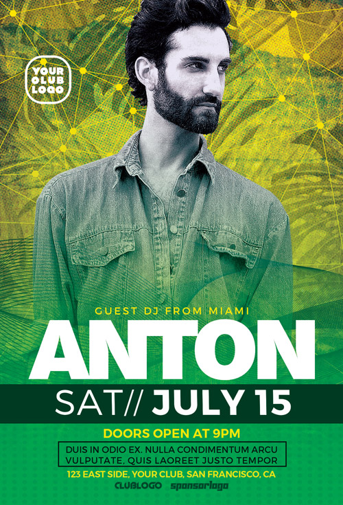 DJ Anton Party Flyer Template