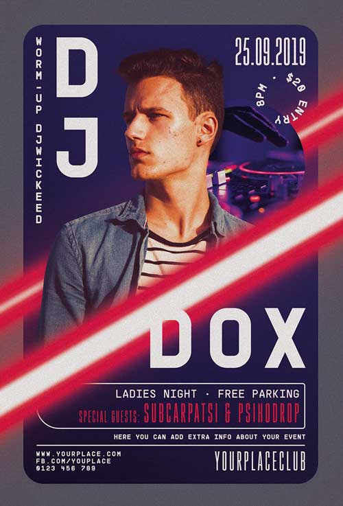 DJ Concert Party Flyer and Poster Template