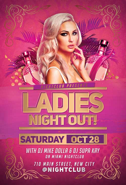 Ladies Night Out Party Flyer Template