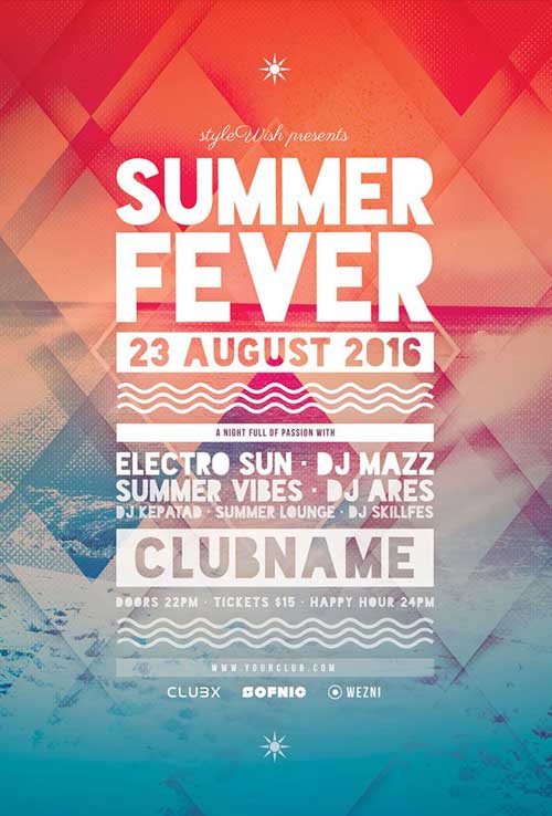 Summer Fever Party Flyer Template